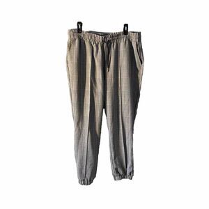 Ophelia Roe‎ 1X Casual Pants Draw Strings Plaid Cinch Ankle 4% Spandex Stretch
